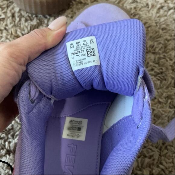 Puma Fenty Creeper Platform Sneakers Purple Suede Gum Sole Women US 6.5 EU 38.5 - Picture 7 of 10
